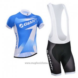 2014 Abbigliamento Ciclismo Giant Celeste Manica Corta e Salopette