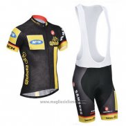 2014 Abbigliamento Ciclismo Mtn Nero e Giallo Manica Corta e Salopette