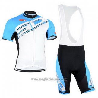 2015 Abbigliamento Ciclismo Castelli SIDI Celeste e Bianco Manica Corta e Salopette