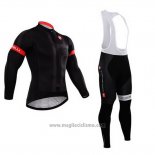 2015 Abbigliamento Ciclismo Castelli Spento Nero Manica Lunga e Salopette