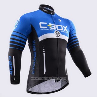 2015 Abbigliamento Ciclismo Fox Cyclingbox Nero e Blu Manica Lunga e Salopette