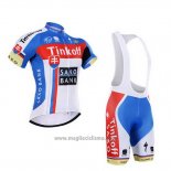 2015 Abbigliamento Ciclismo Tinkoff Saxo Bank Campione Slovacchia Manica Corta e Salopette