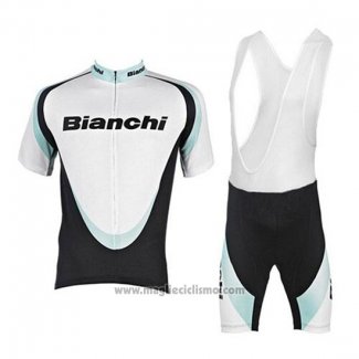 2017 Abbigliamento Ciclismo Bianchi Bianco Manica Corta e Salopette