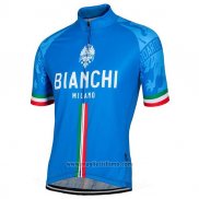 2017 Abbigliamento Ciclismo Bianchi Blu Manica Corta e Salopette