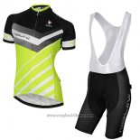 2017 Abbigliamento Ciclismo Donne Nalini Zebrana Verde e Nero Manica Corta e Salopette