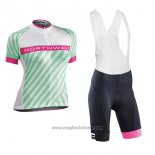 2017 Abbigliamento Ciclismo Donne Northwave Verde e Rosa Manica Corta e Salopette