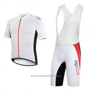 2017 Abbigliamento Ciclismo RH+ Rosso e Bianco Manica Corta e Salopette