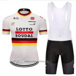 2018 Abbigliamento Ciclismo Lotto Soudal Campione Germania Manica Corta e Salopette