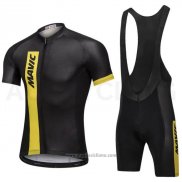 2018 Abbigliamento Ciclismo Mavic Nero Manica Corta e Salopette