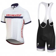 2018 Abbigliamento Ciclismo Specialized Bianco Rosso Viola Manica Corta e Salopette