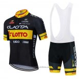 2020 Abbigliamento Ciclismo Kuota Nero Giallo Manica Corta e Salopette