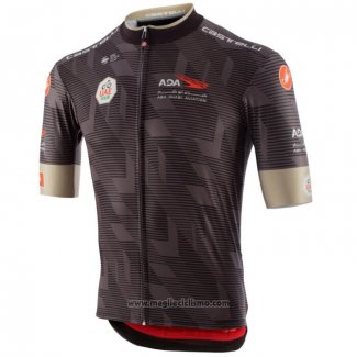 2020 Abbigliamento Ciclismo UAE Tour Marrone Manica Corta e Salopette