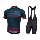 2021 Abbigliamento Ciclismo Pearl Izumi Spento Blu Scuro Rosso Manica Corta e Salopette