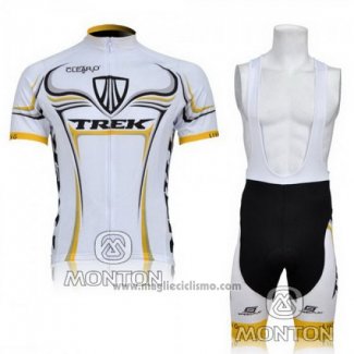 2009 Abbigliamento Ciclismo Trek Nero e Bianco Manica Corta e Salopette