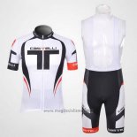 2011 Abbigliamento Ciclismo Castelli Bianco Manica Corta e Salopette