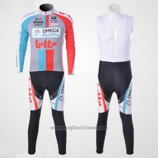 2011 Abbigliamento Ciclismo Omega Pharma Lotto Manica Lunga e Salopette Beige Manica Corta e Salopette