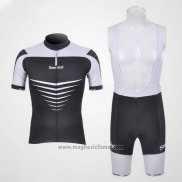 2011 Abbigliamento Ciclismo Santini Nero Manica Corta e Salopette