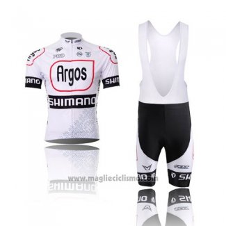 2013 Abbigliamento Ciclismo Argos Nero e Bianco Manica Corta e Salopette