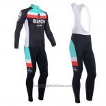 2013 Abbigliamento Ciclismo Bianchi Nero e Azzurro Manica Lunga e Salopette