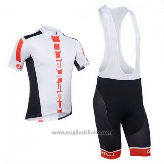 2013 Abbigliamento Ciclismo Castelli Arancione e Bianco Manica Corta e Salopette