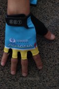 2013 Astana Guanti Corti Ciclismo Blu