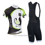 2014 Abbigliamento Ciclismo Monton Verde e Bianco Manica Corta e Salopette