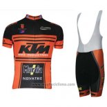2015 Abbigliamento Ciclismo KTM Nero e Arancione Manica Corta e Salopette