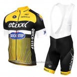 2016 Abbigliamento Ciclismo Etixx Quick Step Giallo e Nero Manica Corta e Salopette