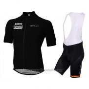 2016 Abbigliamento Ciclismo Lotto Soudal Nero Manica Corta e Salopette