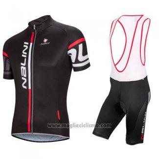 2016 Abbigliamento Ciclismo Nalini Nero e Rosso Manica Corta e Salopette