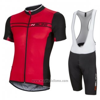 2016 Abbigliamento Ciclismo Nalini Spento Rosso Manica Corta e Salopette