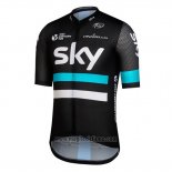 2016 Abbigliamento Ciclismo Sky Nero e Blu Manica Corta e Salopette