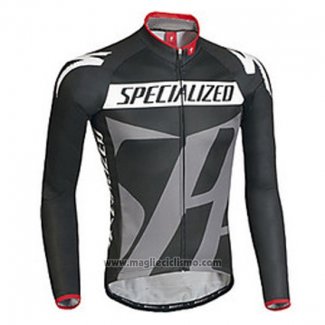 2016 Abbigliamento Ciclismo Specialized Ml Nero e Grigio Manica Lunga e Salopette