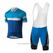 2017 Abbigliamento Ciclismo Loffler Blu e Azzurro Manica Corta e Salopette