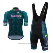 2017 Abbigliamento Ciclismo Santini Team Verde Manica Corta e Salopette