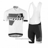 2017 Abbigliamento Ciclismo Scott Grigio e Bianco Manica Corta e Salopette