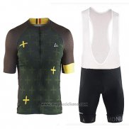 2018 Abbigliamento Ciclismo Craft Monument Spento Verde Manica Corta e Salopette