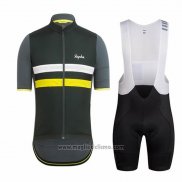 2018 Abbigliamento Ciclismo Ralph Nero e Giallo Manica Corta e Salopette