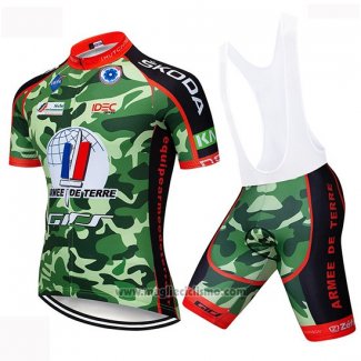 2019 Abbigliamento Ciclismo Armee De Terre Camuffamento Manica Corta e Salopette