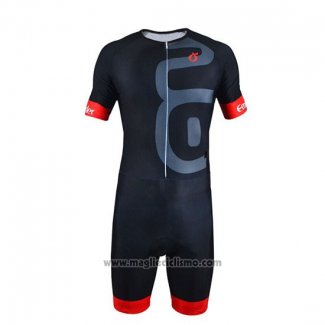 2019 Abbigliamento Ciclismo Emonder-Triathlon Nero Rosso Manica Corta e Salopette