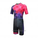 2019 Abbigliamento Ciclismo Emonder-Triathlon Rosso Fuxia Nero Manica Corta e Salopette