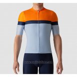 2019 Abbigliamento Ciclismo La Passione Arancione Blu Manica Corta e Salopette