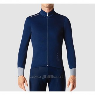 2019 Abbigliamento Ciclismo La Passione Blu Grigio Manica Lunga e Salopette