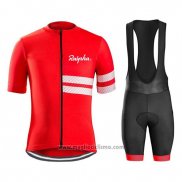 2019 Abbigliamento Ciclismo Ralph Rosso Bianco Manica Corta e Salopette