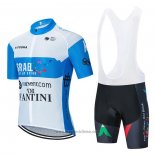 2020 Abbigliamento Ciclismo Israel Cycling Academy Bianco e Blu Manica Corta e Salopette