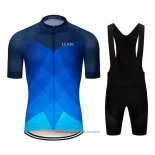 2020 Abbigliamento Ciclismo Le Col Azzurro Scuro Blu Manica Corta e Salopette