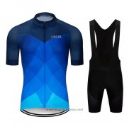 2020 Abbigliamento Ciclismo Le Col Azzurro Scuro Blu Manica Corta e Salopette