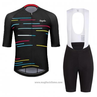 2020 Abbigliamento Ciclismo Rapha Nero Manica Corta e Salopette