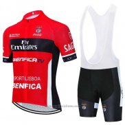 2020 Abbigliamento Ciclismo S.L. Benfica Rosso Nero Manica Corta e Salopette