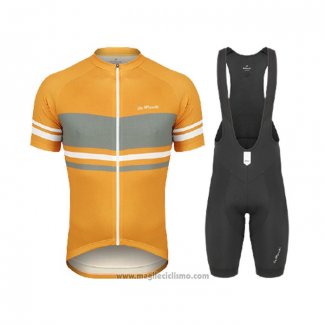 2021 Abbigliamento Ciclismo De Marchi Giallo Grigio Manica Corta e Salopette